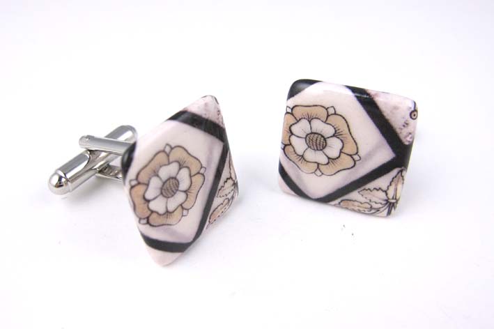 Hever Castle Leaded lights cufflinks